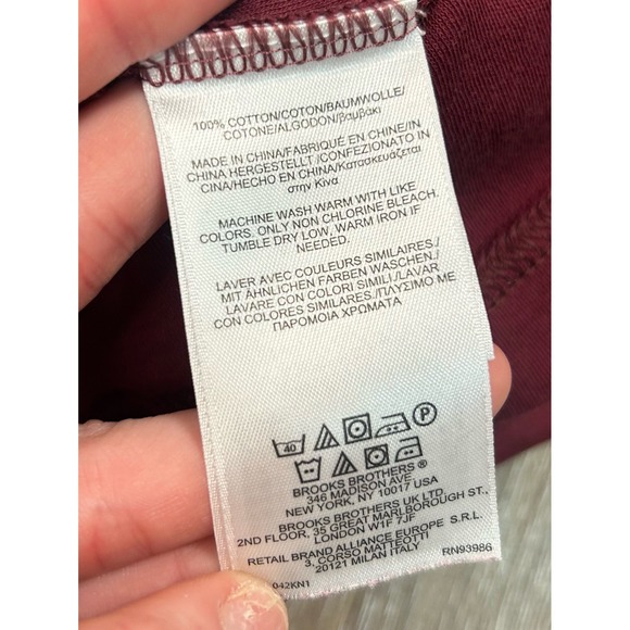 Brooks Brothers Burgundy Turtleneck Sweater Sz-2XL 100% Supima Cotton Pullover - Picture 5 of 12